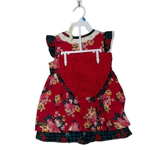 Matilda Jane Holiday Sugar Plum Dress Bloomers Set Infant Girls Size 12-18 Month - Picture 3 of 6